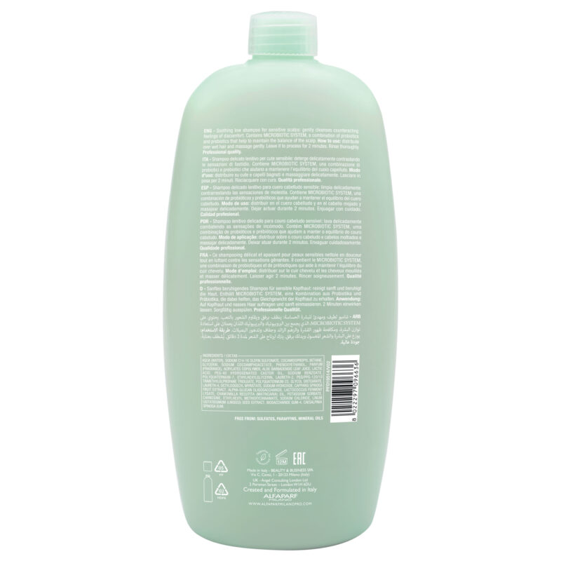 Alfaparf Milano Semi di Lino Scalp Relief Calming Micellar Low Shampoo 1000ml – Καταπραϋντικό Σαμπουάν με Μικκυλιακή Τεχνολογία για Ευαίσθητο Τριχωτό - Image 2