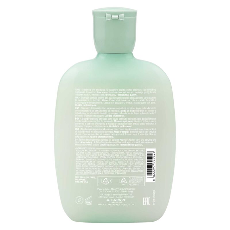 Alfaparf Milano Semi di Lino Scalp Relief Calming Micellar Low Shampoo 250ml – Καταπραϋντικό Σαμπουάν με Μικκυλιακή Τεχνολογία για Ευαίσθητο Τριχωτό - Image 2