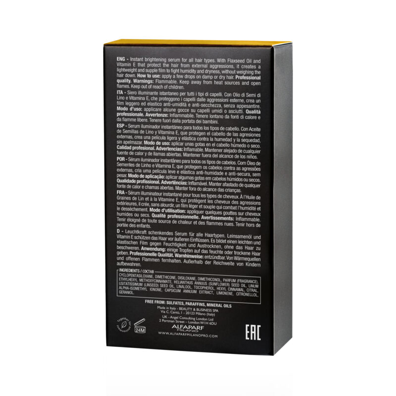 Alfaparf Milano Semi di Lino Sublime Cristalli Liquidi 50ml – Ορός Λάμψης & Αντιφριζ για Μεταξένια Μαλλιά - Image 3