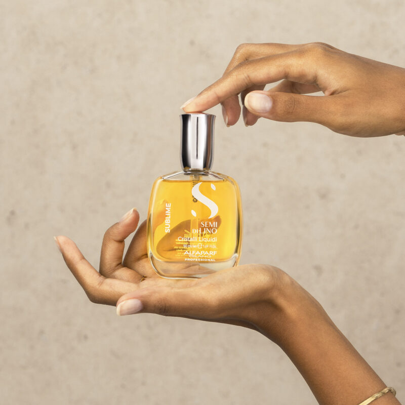 Alfaparf Milano Semi di Lino Sublime Cristalli Liquidi 50ml – Ορός Λάμψης & Αντιφριζ για Μεταξένια Μαλλιά - Image 4