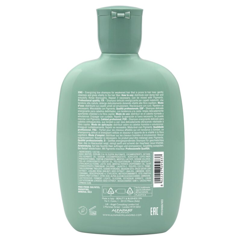 Alfaparf Milano Semi di Lino Scalp Renew Energizing Low Shampoo 250ml – Τονωτικό Σαμπουάν Ενίσχυσης κατά της Τριχόπτωσης & για Εύθραυστα Μαλλιά - Image 2