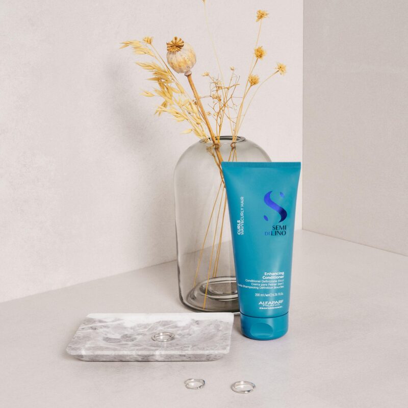 Alfaparf Milano Semi di Lino Curls Enhancing Conditioner 200ml – Μαλακτική Κρέμα Ενυδάτωσης & Ορισμού για Μπούκλες - Image 5