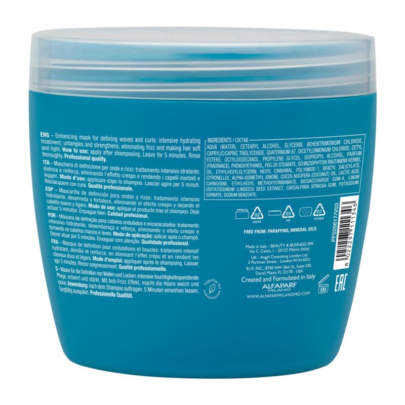 Alfaparf Milano Semi di Lino Curls Enhancing Mask 500ml – Μάσκα Εντατικής Ενυδάτωσης & Αναδόμησης για Σγουρά Μαλλιά - Image 2