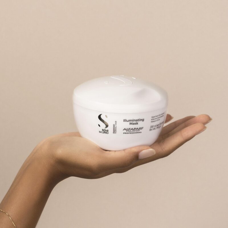 Alfaparf Milano Semi di Lino Diamond Illuminating Mask 200ml – Μάσκα Επανόρθωσης & Λάμψης για Θαμπά Μαλλιά - Image 3