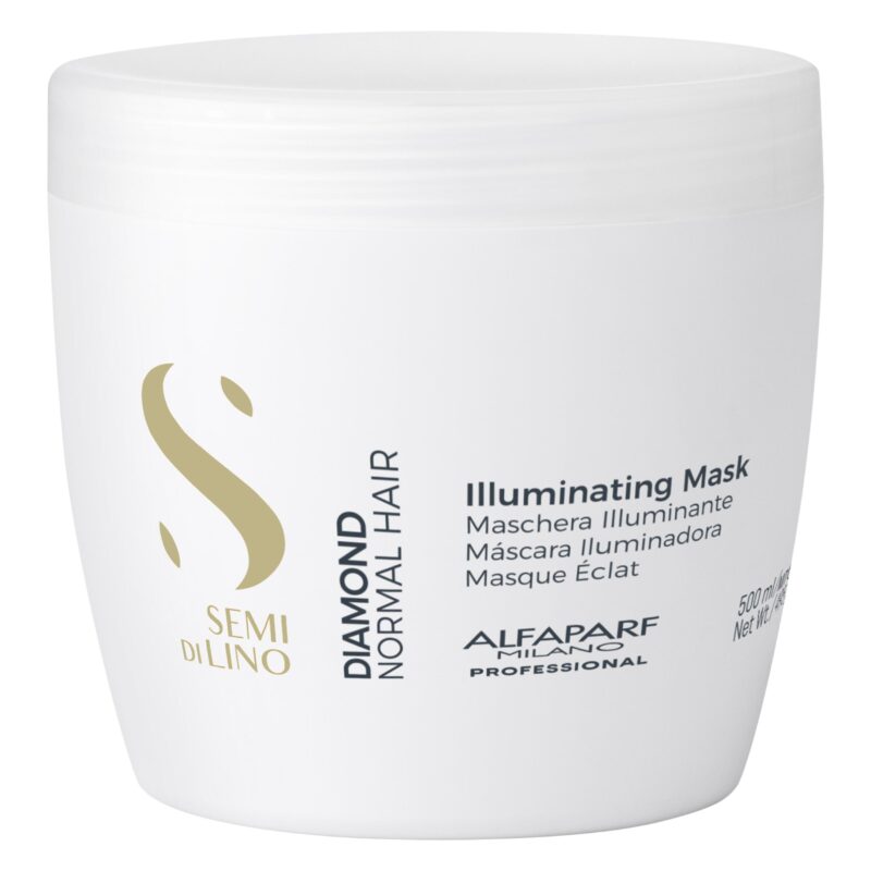 Alfaparf Milano Semi di Lino Diamond Illuminating Mask 500ml – Μάσκα Επανόρθωσης & Λάμψης για Θαμπά Μαλλιά