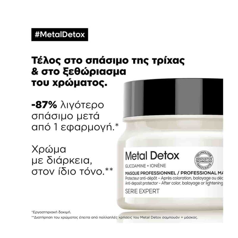 L’Oréal Professionnel Serie Expert Metal Detox Masque 250ml – Μάσκα Προστασίας από τα Μέταλλα για Μαλλιά πιο Δυνατά και Λαμπερά - Image 2