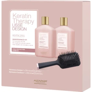 Alfaparf Milano Keratin Therapy Lisse Design Revitalizing Set – Σετ Περιποίησης Λείανσης με Σαμπουάν, Conditioner & Βούρτσα