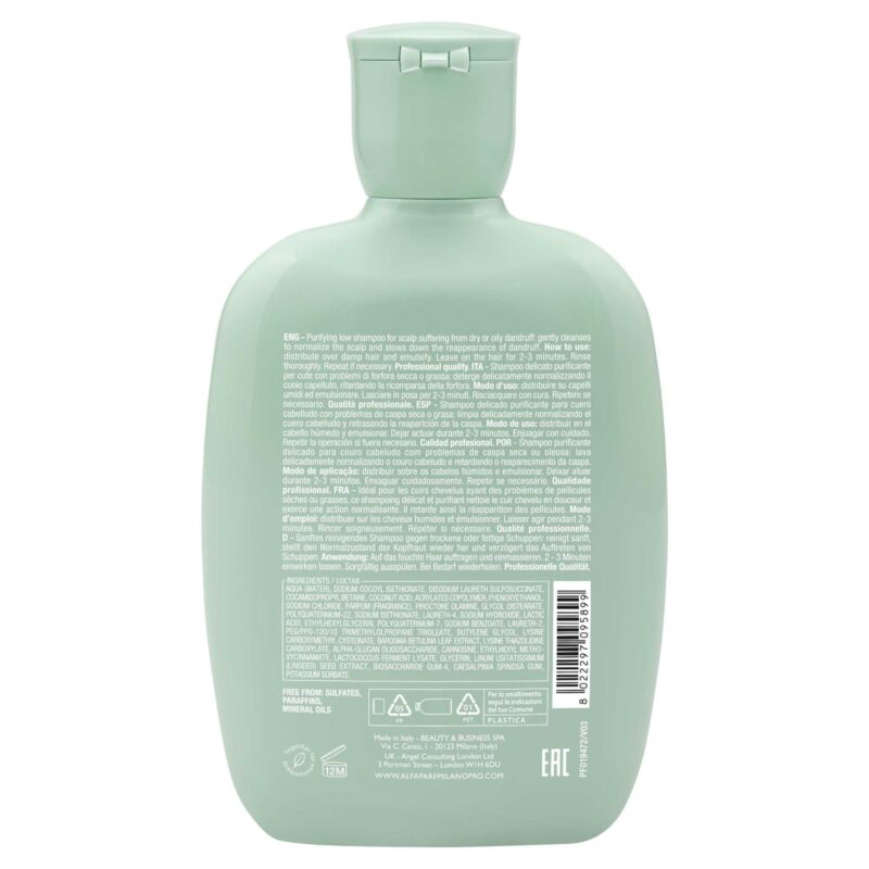 Alfaparf Milano Semi di Lino Scalp Rebalance Purifying Low Shampoo 250ml – Εξισορροπητικό Σαμπουάν Καθαρισμού κατά της Πιτυρίδας & της Λιπαρότητας - Image 3