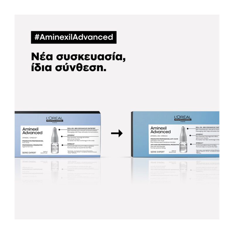L’Oréal Professionnel Serie Expert Aminexil Advanced – Αμπούλες Κατά της Τριχόπτωσης 10x6ml - Image 2
