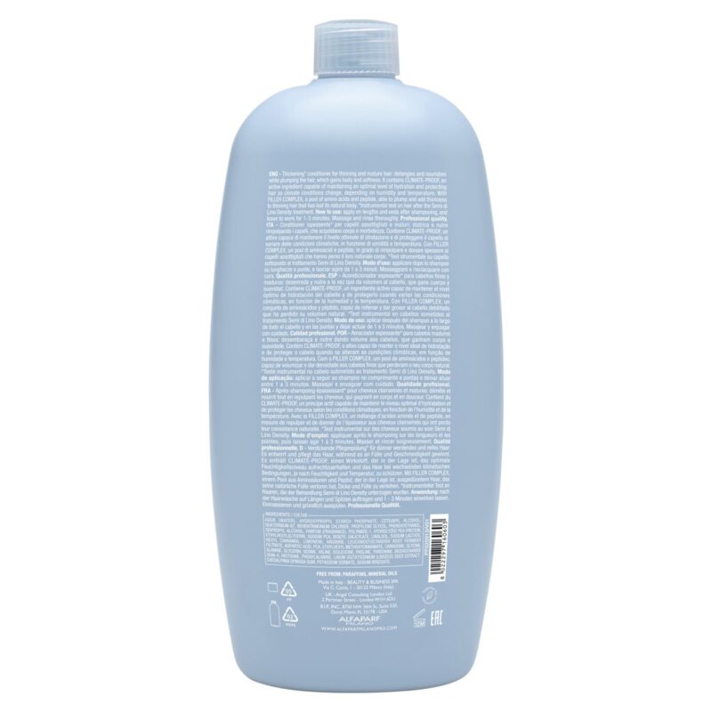Alfaparf Milano Semi di Lino Density Thickening Conditioner 1000ml – Conditioner Πύκνωσης για Λεπτά & Αδύναμα Μαλλιά - Image 2