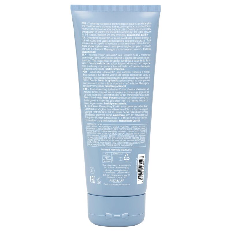 Alfaparf Milano Semi di Lino Density Thickening Conditioner 200ml – Conditioner Πύκνωσης για Λεπτά & Αδύναμα Μαλλιά - Image 2