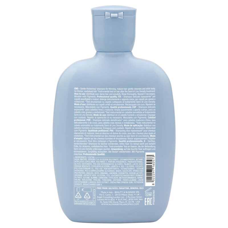 Alfaparf Milano Semi di Lino Density Thickening Low Shampoo 250ml – Σαμπουάν Πύκνωσης για Λεπτά ή Αραιωμένα Μαλλιά - Image 2