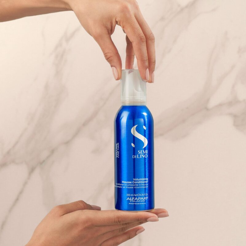 Alfaparf Semi Di Lino Volumizing Mousse Conditioner 200ml – Μαλακτικό σε Μορφή Αφρού για Όγκο & Ελαφριά Ενυδάτωση - Image 3