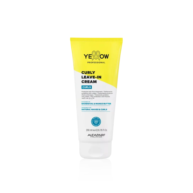 Yellow Professional Curls Curly Leave-In Cream 200ml – Αντιφριζαριστική Κρέμα Leave-In για Κυματιστά & Σγουρά Μαλλιά