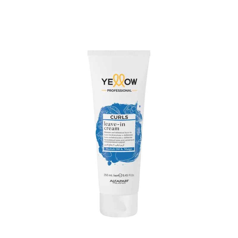 Alfaparf Yellow Curls Leave-In Cream 250ml – Κρέμα Χωρίς Ξέβγαλμα για Ορισμό, Ενυδάτωση & Φυσική Κίνηση στις Μπούκλες