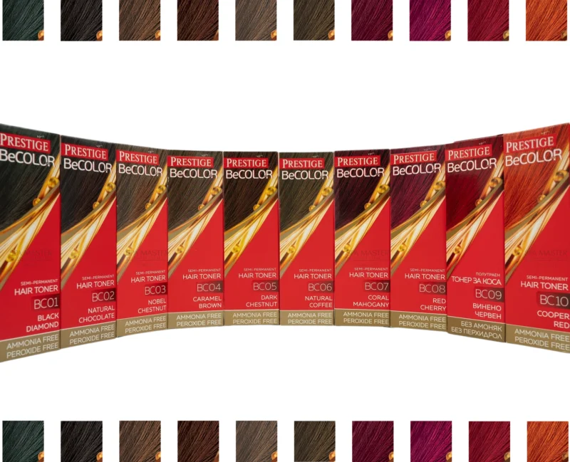 PRESTIGE BeColor Semi-Permanent Hair Toner 100ml – Ημιμόνιμη Κρέμα Ρεφλέ Χωρίς Αμμωνία & PPD για Λαμπερό, Φυσικό Χρώμα