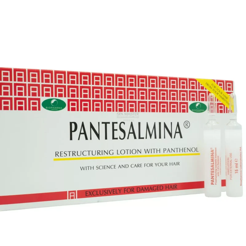 Biopharma Pantesalmina 12x15ml | Αμπούλες Αναδόμησης με Πανθενόλη για Ταλαιπωρημένα Μαλλιά