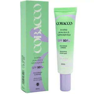 Cobacco Invisible Face Serum SPF50+ 30ml – Πολύ Υψηλή Προστασία, Βαθιά Ενυδάτωση & Άψογη Βάση Μακιγιάζ