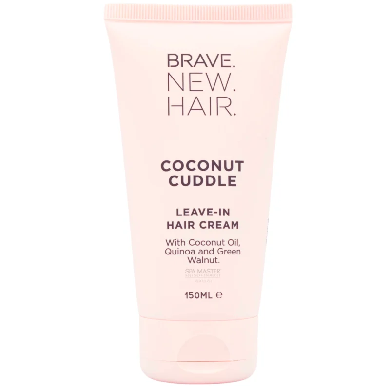 Brave New Hair Coconut Cuddle 150ml – Ενυδατική Κρέμα Μαλλιών Χωρίς Ξέβγαλμα με Καρύδα, Κινόα & Πράσινο Καρύδι