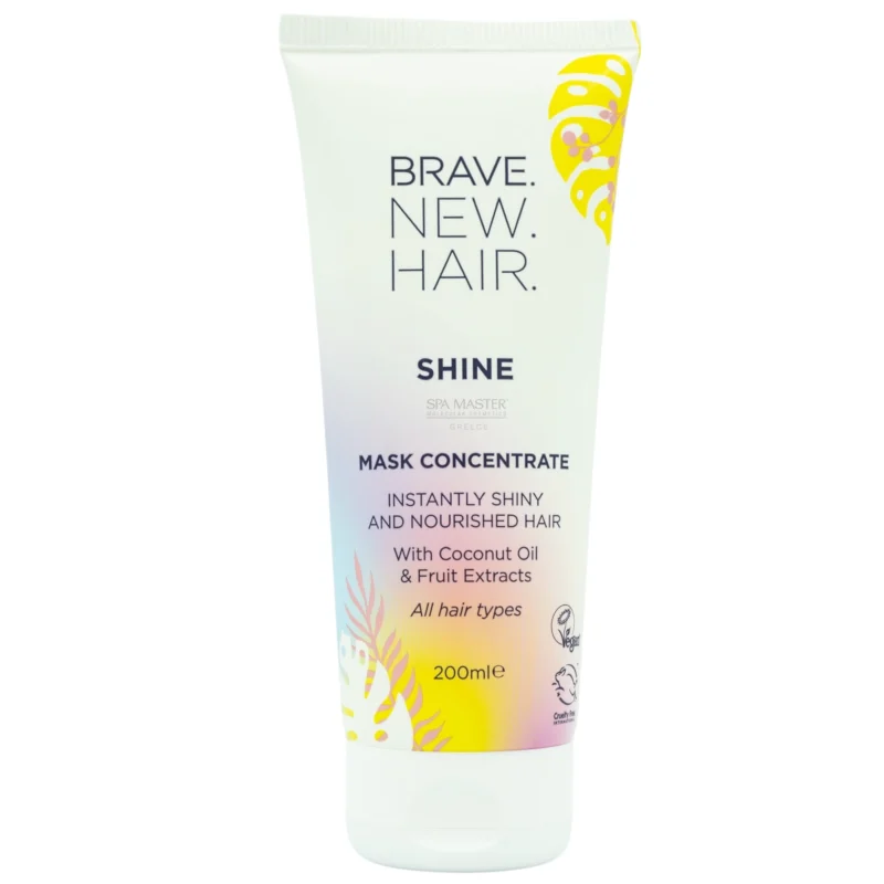 Brave New Hair Shine Mask 200ml – Μάσκα Άμεσης Λάμψης με Λάδι Καρύδας, Οξέα Φρούτων & Εκχύλισμα Ξιδιού