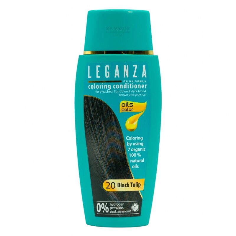Leganza Coloring Conditioner - Μαλακτική Κρέμα Μαλλιών με Χρώμα Χωρίς Αμμωνία 150ml No20 Black Tulip/Μαύρη Τουλίπα - Image 5
