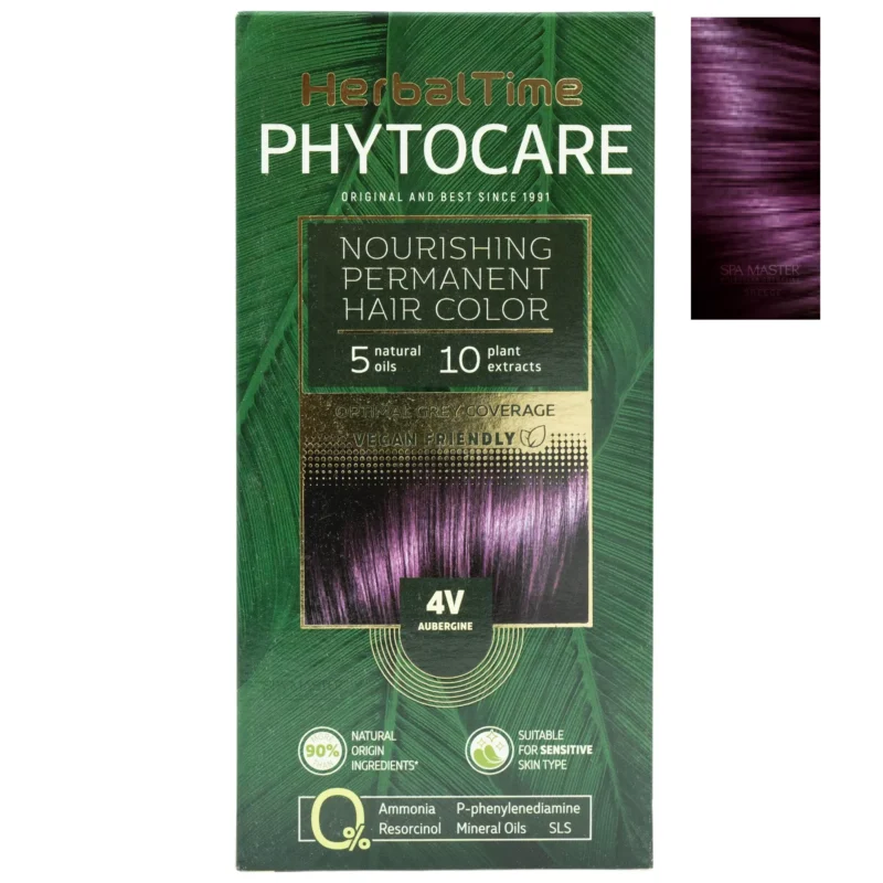 Βαφή μαλλιών χωρίς αμμωνία Μελιτζανί Aubergine 4V - Herbal Time PhytoCare