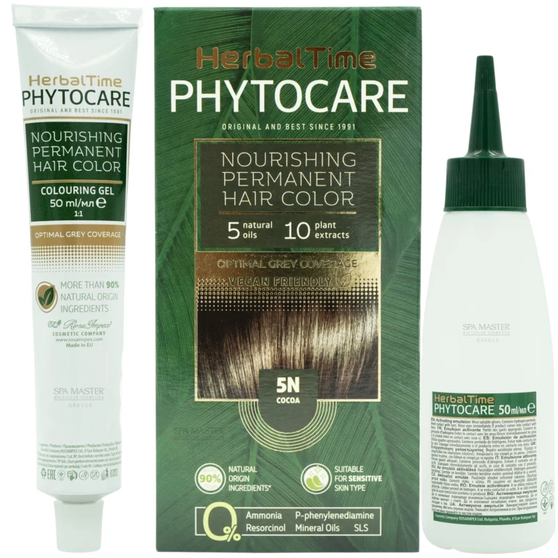 Βαφή μαλλιών χωρίς αμμωνία Κακάο Cocoa 5N - Herbal Time PhytoCare - Image 3