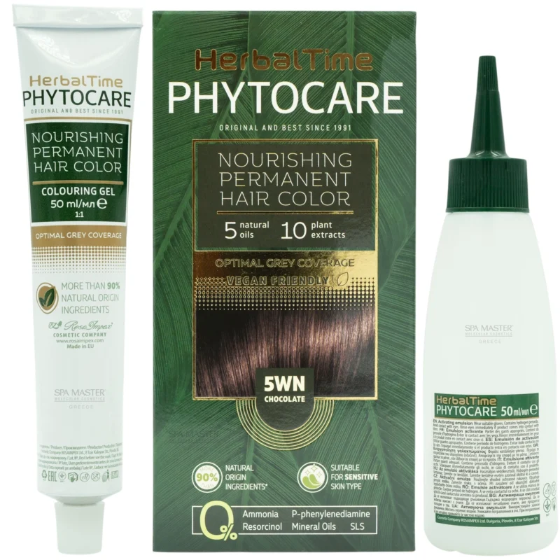 Βαφή μαλλιών χωρίς αμμωνία Σοκολατί Chocolate 5WN - Herbal Time PhytoCare - Image 3