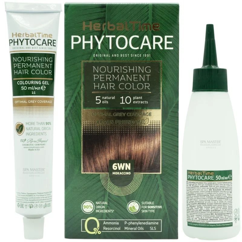 Βαφή μαλλιών χωρίς αμμωνία Μοκατσίνο Mokaccino 6WN - Herbal Time PhytoCare - Image 3