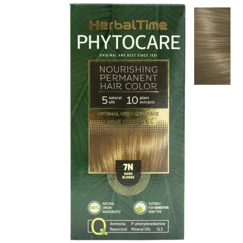 Βαφή μαλλιών χωρίς αμμωνία Σκούρο ξανθό Dark Blonde7N - Herbal Time PhytoCare