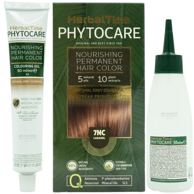 Βαφή μαλλιών χωρίς αμμωνία Κάραμελ Caramel 7NC - Herbal Time PhytoCare - Image 3