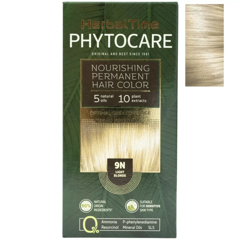 Βαφή μαλλιών χωρίς αμμωνία Ανοιχτό Ξανθό Light Blonde 9Ν - Herbal Time PhytoCare