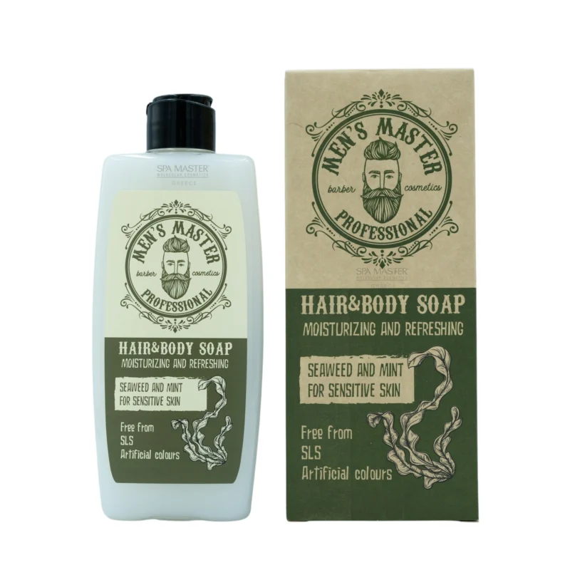 MEN’S MASTER Hair & Body Soap "Seaweed and Mint" – Απόλυτη Καθαριότητα, Δροσερή Ενέργεια - Image 2