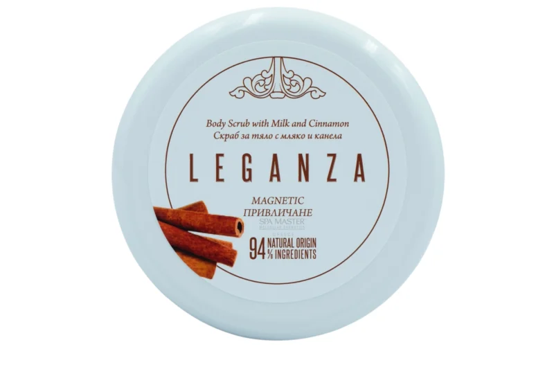 Leganza Magnetic Body Scrub with Milk & Cinnamon 240g – Scrub Σώματος με Γάλα & Κανέλα - Image 4