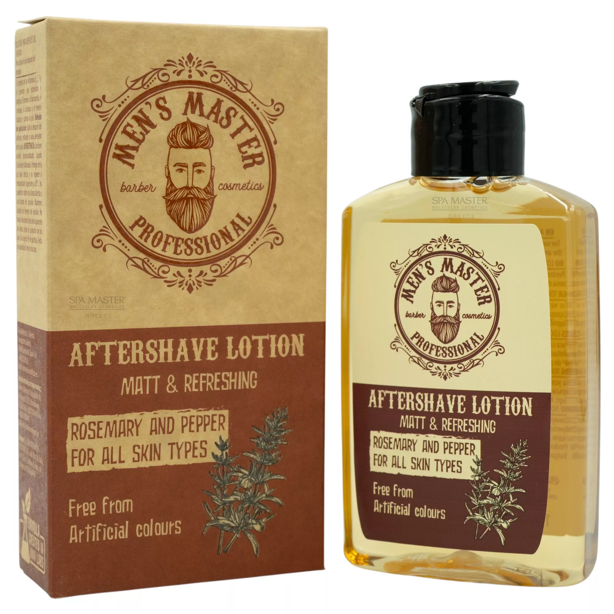 MEN’S MASTER Aftershave Lotion "Rosemary and Red Pepper" – Αναζωογονητική Λοσιόν Ξυρίσματος για Τόνωση & Φρεσκάδα