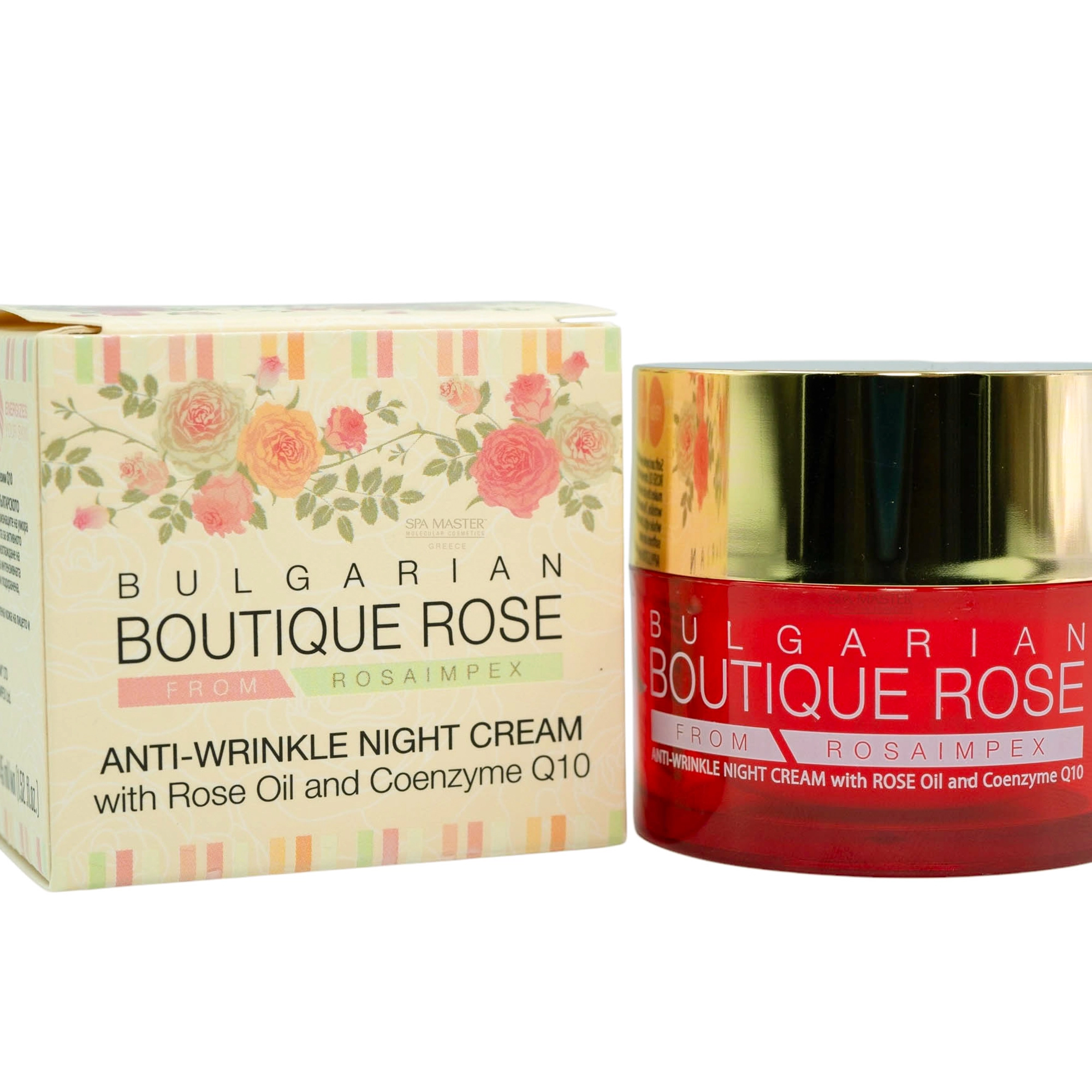 Bulgarian Boutique Rose Q10 Night Anti-Wrinkle Cream 45ml – Αντιρυτιδική Κρέμα Νυκτός με Συνένζυμο Q10 & Ροδέλαιο
