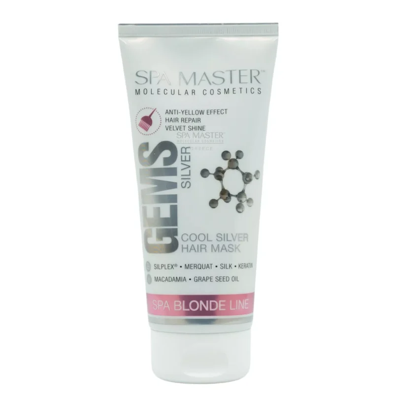 Spa Master Gems Cool Silver Hair Mask 200ml – Μάσκα Κατά του Κιτρινίσματος για Ξανθά & Γκρίζα Μαλλιά