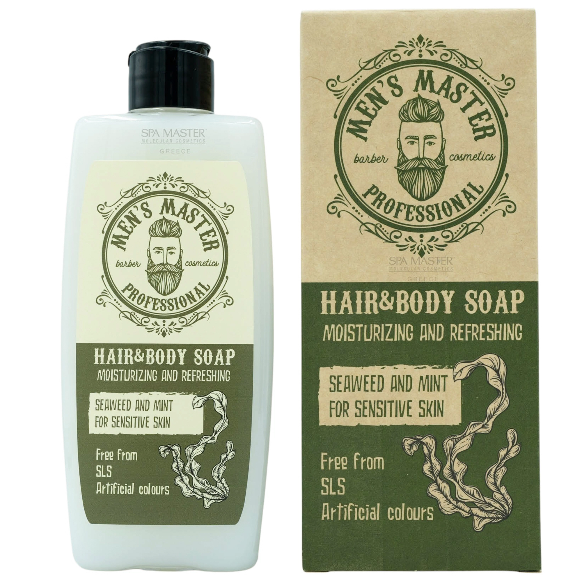 MEN’S MASTER Hair & Body Soap "Seaweed and Mint" – Απόλυτη Καθαριότητα, Δροσερή Ενέργεια - Image 2