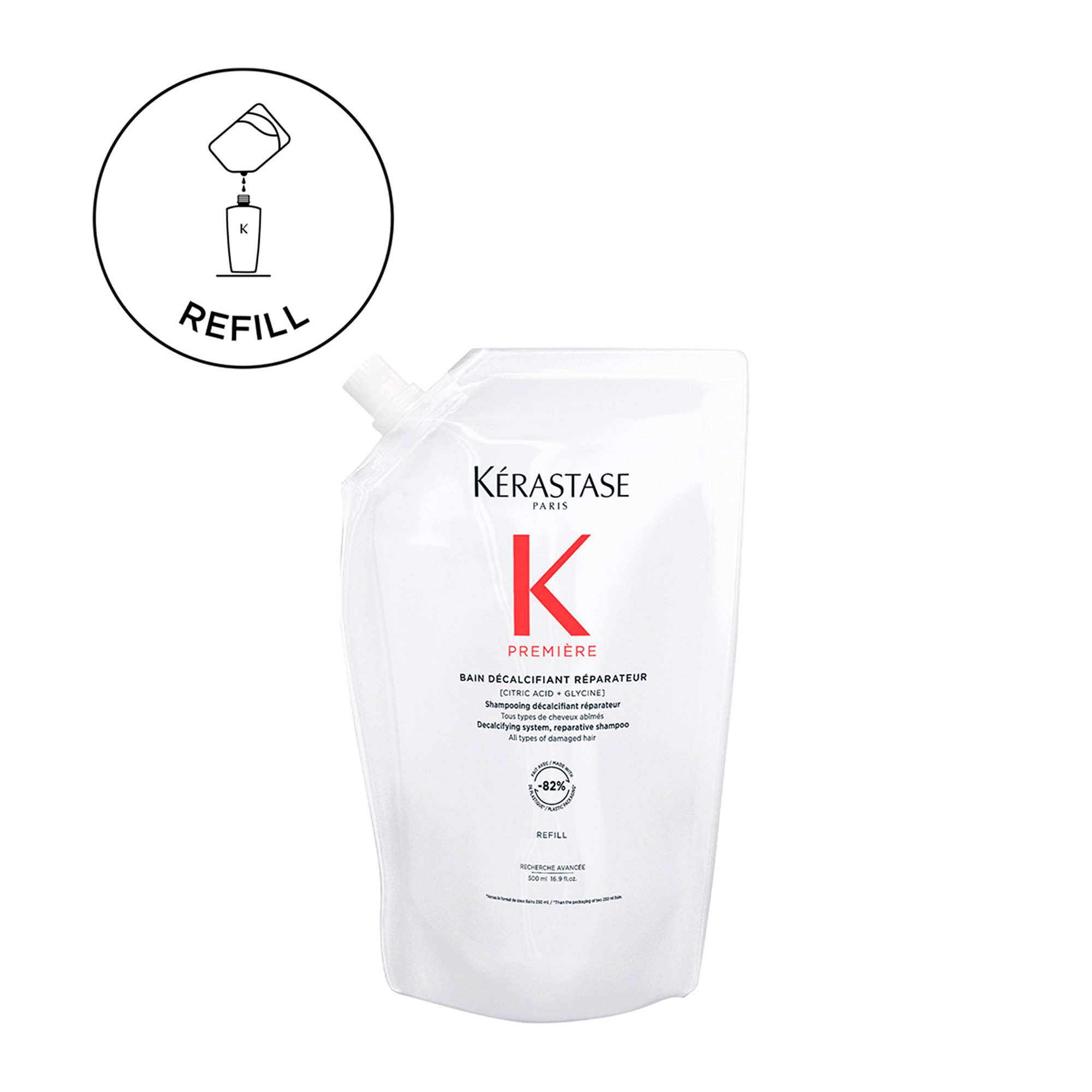 Kérastase Première Bain Décalcifiant Réparateur Refill 500ml – Σαμπουάν Αναδόμησης & Αφαίρεσης Αλάτων για Ταλαιπωρημένα Μαλλιά