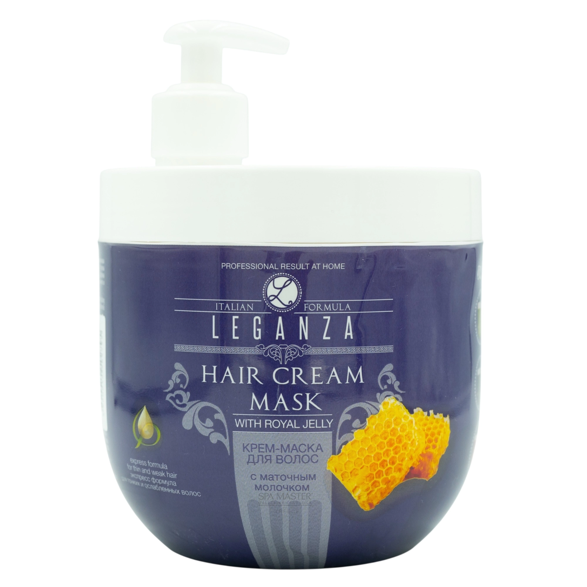 Leganza Hair Cream Mask with Royal Jelly 1000ml – Εντατική Μάσκα Μαλλιών με Βασιλικό Πολτό για Λεπτά & Αδύναμα Μαλλιά