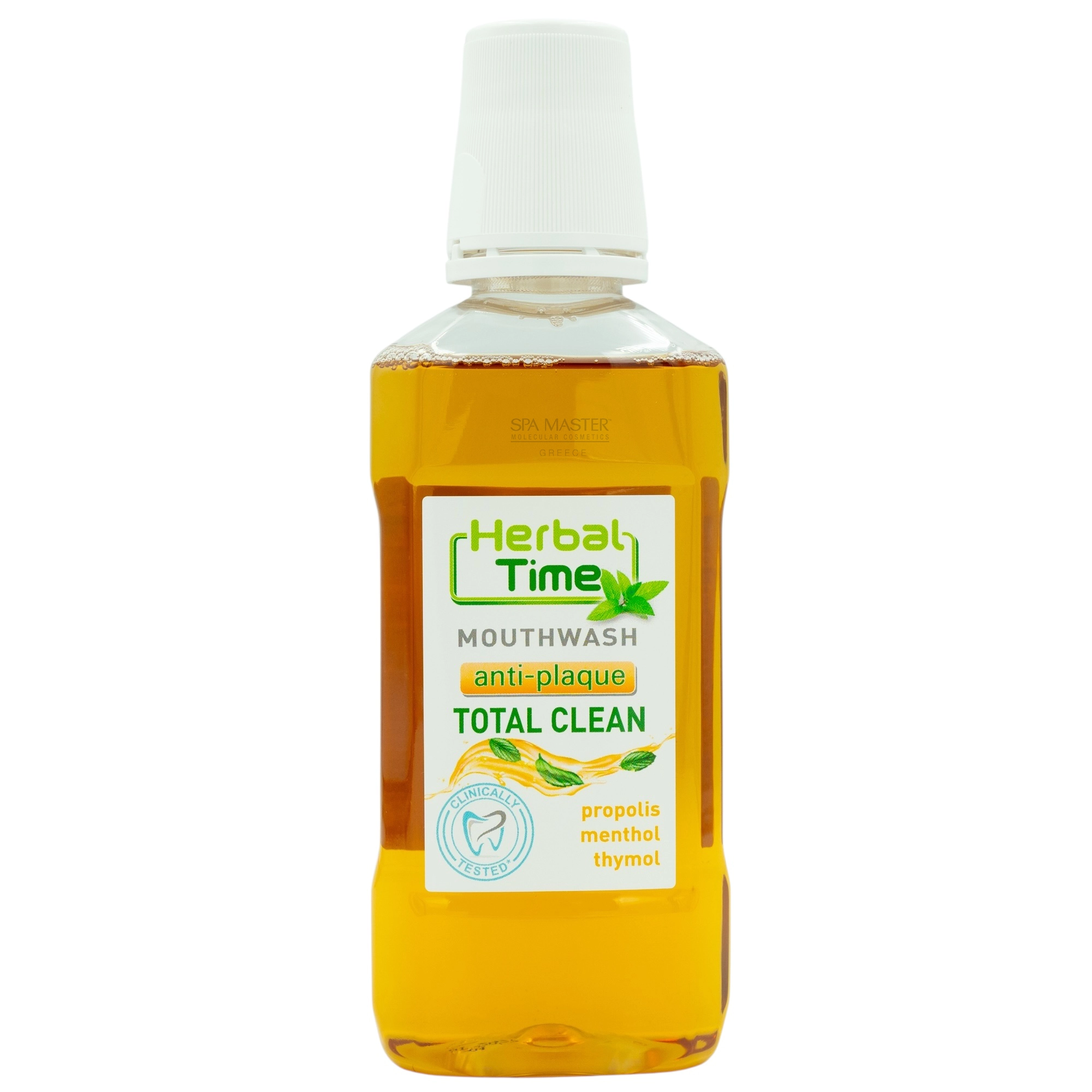 Herbal Time Mouthwash Total Clean 300 ml – Κατά της Πλάκας & για Πλήρη Στοματική Προστασία