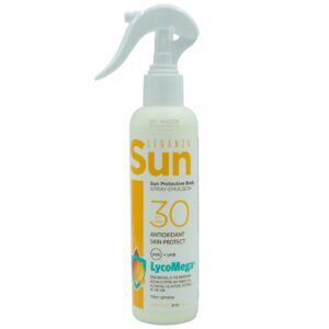 Leganza Sun Protection Body Spray-Emulsion SPF 30 200ml – Αντηλιακό Σπρέι Γαλάκτωμα με LycoMega® & Αναζωογονητική Δράση