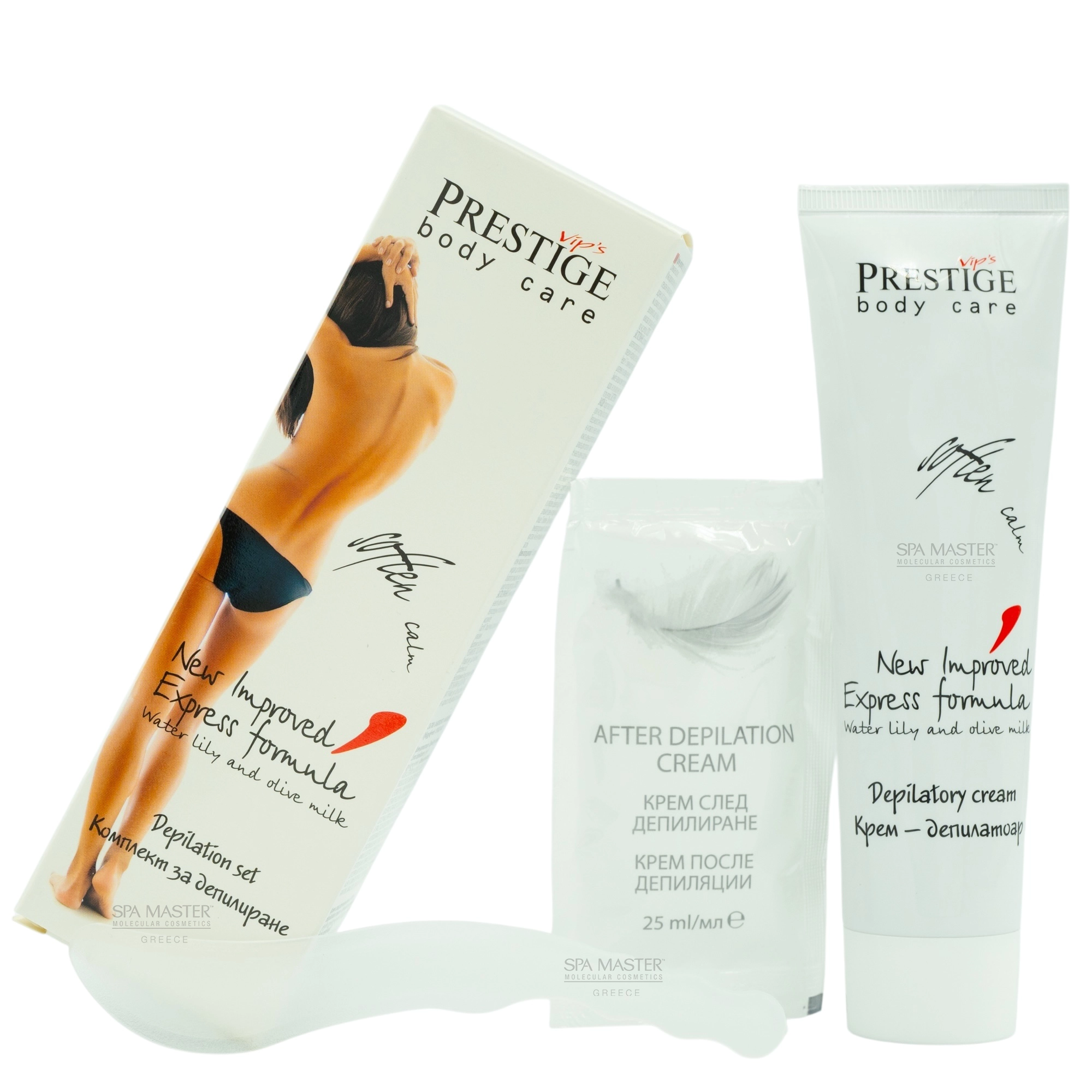 Prestige Body Care New Improved Express Formula Αποτριχωτική Κρέμα 100ml – Με Κρίνο Νερού & Γάλα Ελιάς + Κρέμα Μετά την Αποτρίχωση - Image 2