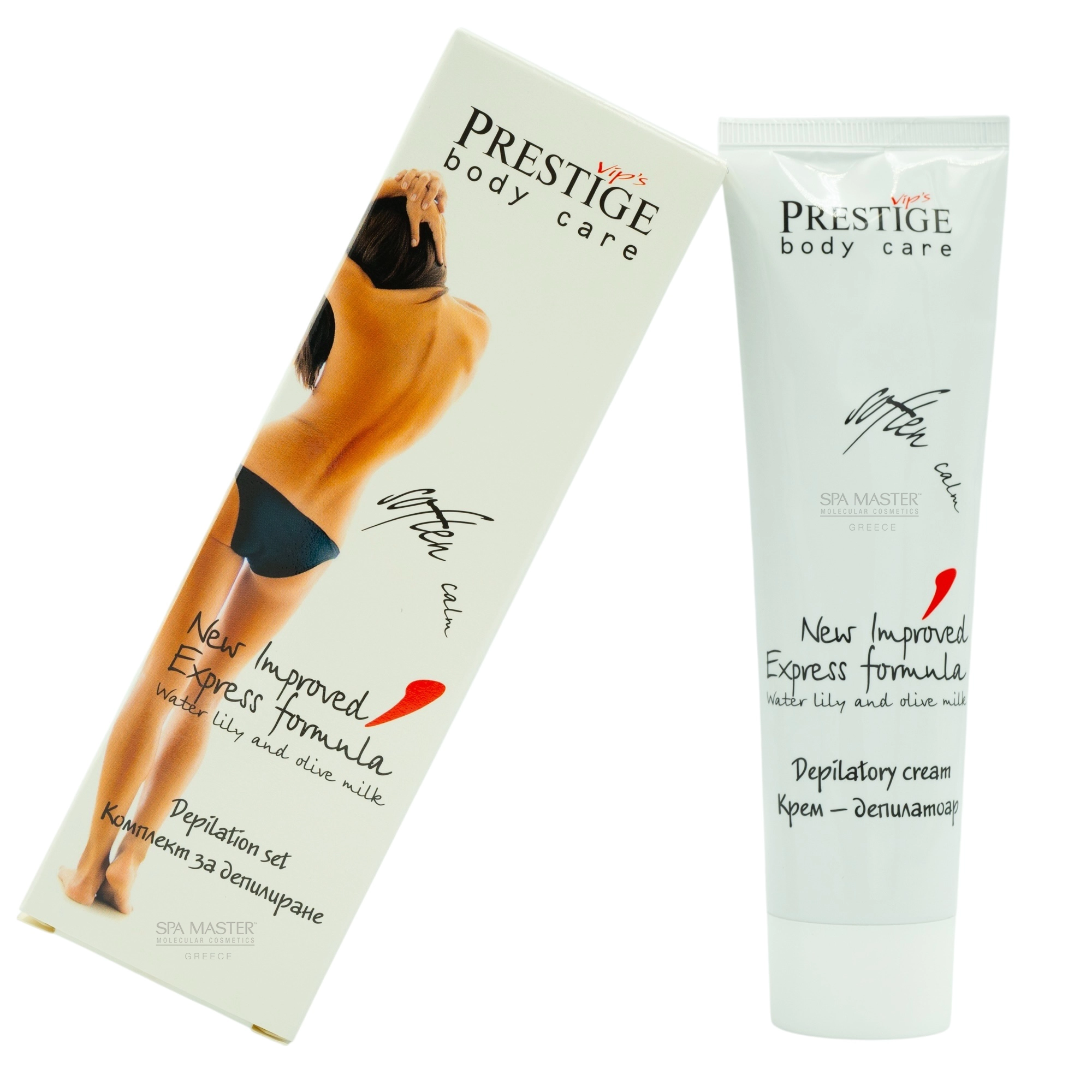 Prestige Body Care New Improved Express Formula Αποτριχωτική Κρέμα 100ml – Με Κρίνο Νερού & Γάλα Ελιάς + Κρέμα Μετά την Αποτρίχωση - Image 4