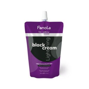 Fanola No Yellow Color Black Cream Lightener 500gr – Μαύρο Ντεκαπάζ σε Κρέμα για Πλατινέ & Γκρι Ξανθά Χωρίς Κιτρινίλες