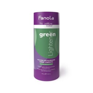 Fanola No Yellow Color Green Powder Lightener 450gr – Πράσινο Ντεκαπάζ σε Σκόνη Χωρίς Αμμωνία για Εξουδετέρωση Κόκκινων Τόνων