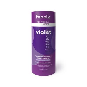 Fanola No Yellow Color Violet Powder Lightener 450gr – Βιολέ Ντεκαπάζ σε Σκόνη για Εξουδετέρωση Κίτρινων Τόνων