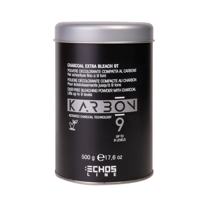 Echosline Karbon Bleaching Powder Grey 9 Tones 500gr – Ντεκαπάζ με Ενεργό Άνθρακα για Απόλυτα Καθαρά Γκρι & Σαντρέ Αποτελέσματα