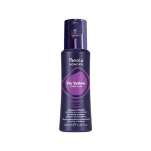 Fanola Wonder No Yellow Extra Care Shampoo 100ml – Σαμπουάν Εξουδετέρωσης Κίτρινων Τόνων για Ξανθά & Γκρίζα Μαλλιά