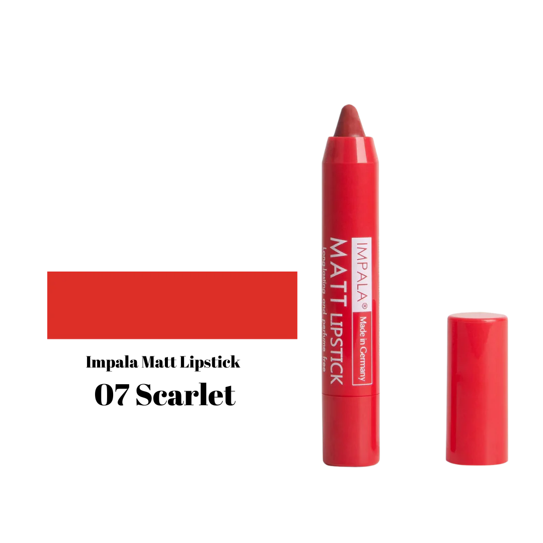 Impala Automatic Matt Lipstick Long Lasting and Perfume Free No07 Scarlet – Αυτόματο Ματ Κραγιόν Scarlet